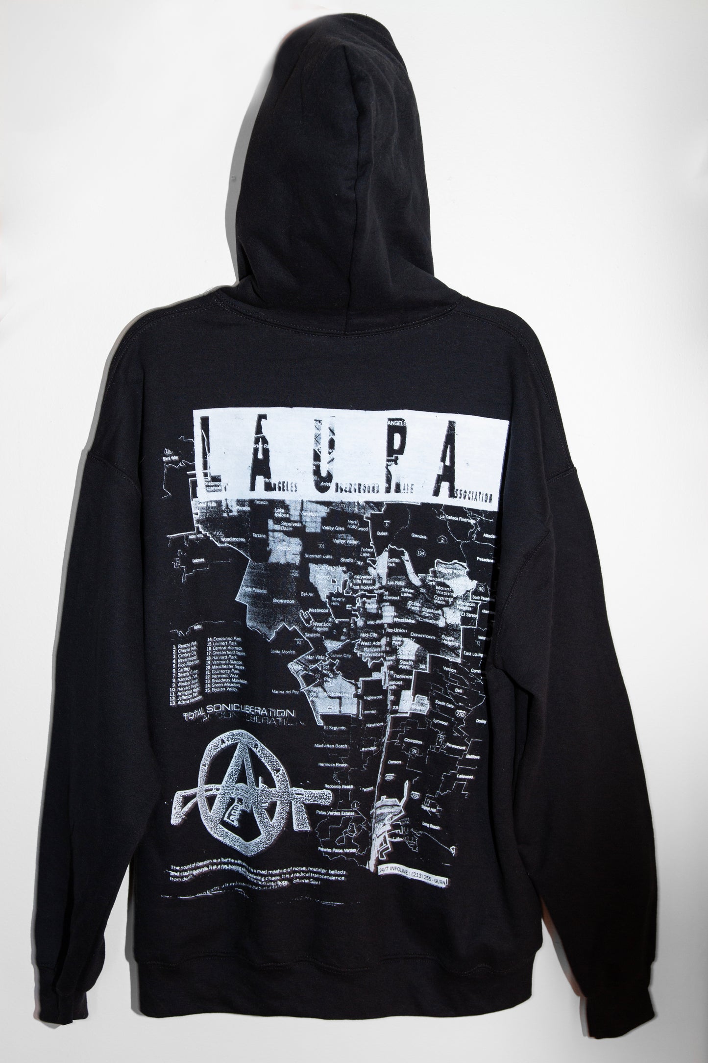 L.A.U.R.A. Hoodie LA Map B/W