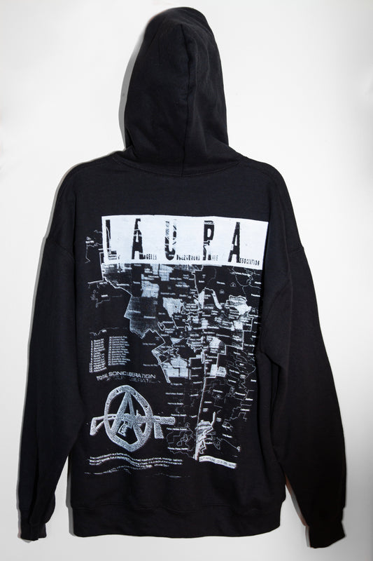 L.A.U.R.A. Hoodie LA Map B/W